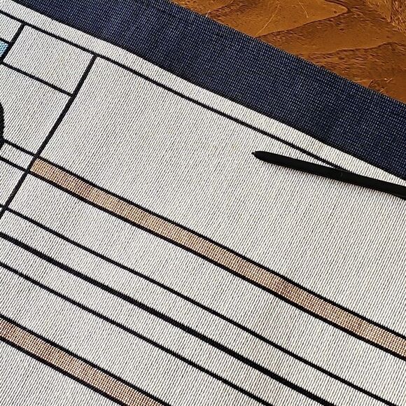 Rennie & Rose Arts & Crafts Floral Window Tapestry Table Runner & Placemats Set - Picture 6 of 16